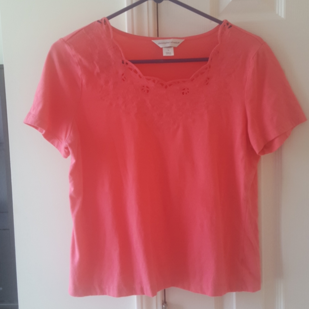 Ladies short sleeve pink top